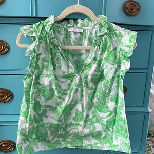 Green Floral Women's Top
